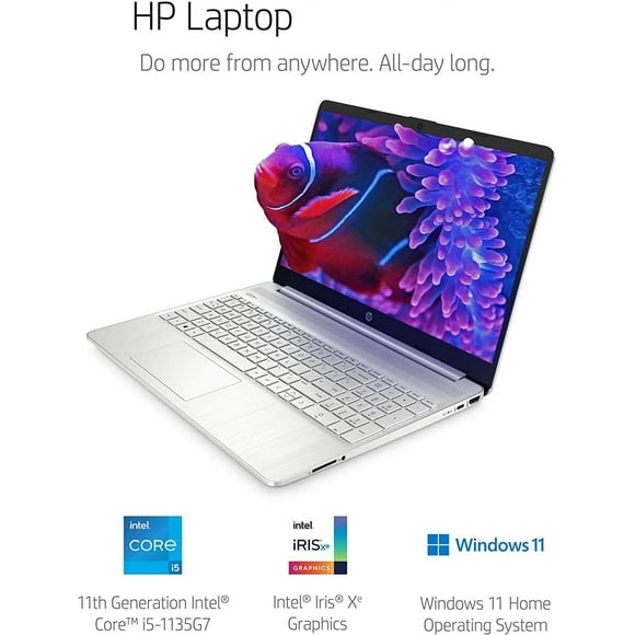 HP 15 Laptop, 15.6" FHD Display, Intel Core i5-1135G7(Beats i7-1065G7), 16GB RAM, 1TB SSD, Intel Iris Xe Graphics, Numeric Keypad, Webcam, Wi-Fi, Bluetooth, Windows 11 Home