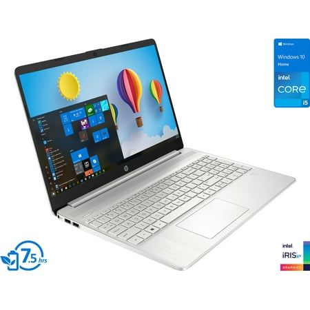 HP 15 Laptop, 15.6" IPS FHD Display, Intel Core i5-1135G7 Upto 4.2GHz, 8GB RAM, 256GB NVMe SSD, HDMI, Card Reader, Wi-Fi, Bluetooth, Windows 10 Home S