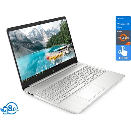 HP 15 Laptop, 15.6" IPS FHD Touch Display, AMD Ryzen 7 4700U Upto 4.1GHz, 8GB RAM, 512GB NVMe SSD, Vega 6, HDMI, Card Reader, Wi-Fi, Bluetooth, Windows 10 Home S (364K3UA)