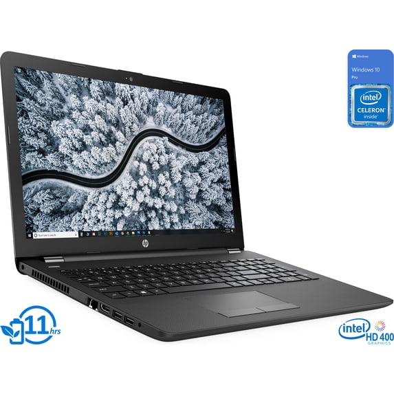 HP 15 Notebook, 15.6" HD Display, Intel Celeron N3060 Upto 2.48GHz, 4GB RAM, 256GB SSD, DVDRW, HDMI, Card Reader, Wi-Fi, Bluetooth, Windows 10 Pro