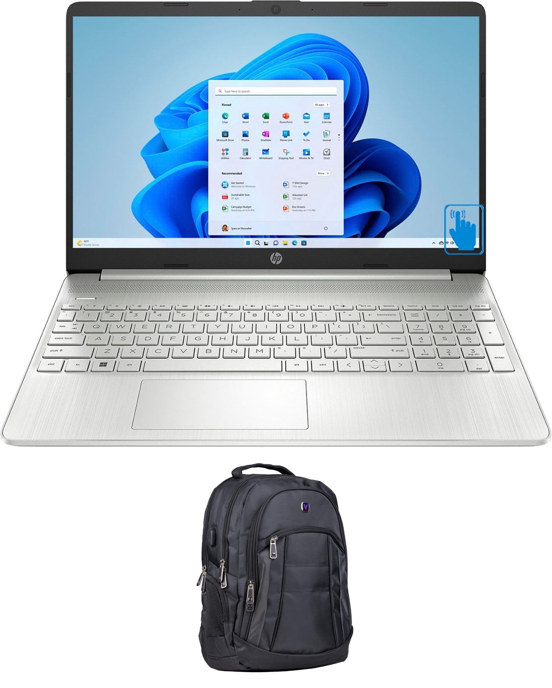 HP 15 School/Business Laptop (Intel i3-1215U 6-Core, 15.6in 60 Hz