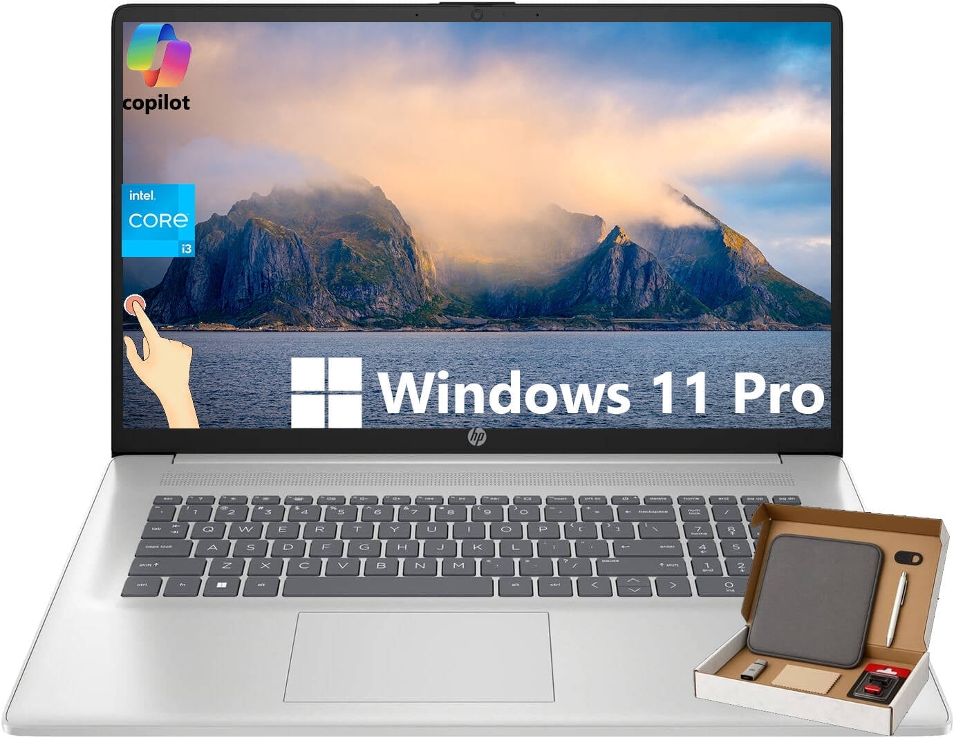 HP 15 Touchscreen Laptop Computer, Intel 13th Core i3-1315U, 15.6" HD Touch Display, 16GB RAM, 512GB SSD, Wi-Fi 6, Business & Student, Copilot, Windows 11 Pro