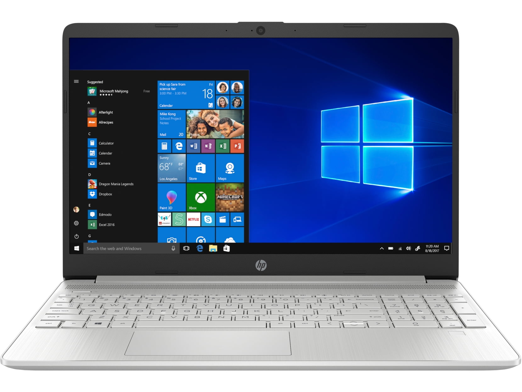 HP 15.6 Laptop, Intel Core i3-1115G4, 8GB RAM, 256GB SSD, Spruce Blue,  Windows 11 Home in S mode, 15-dy2792wm 