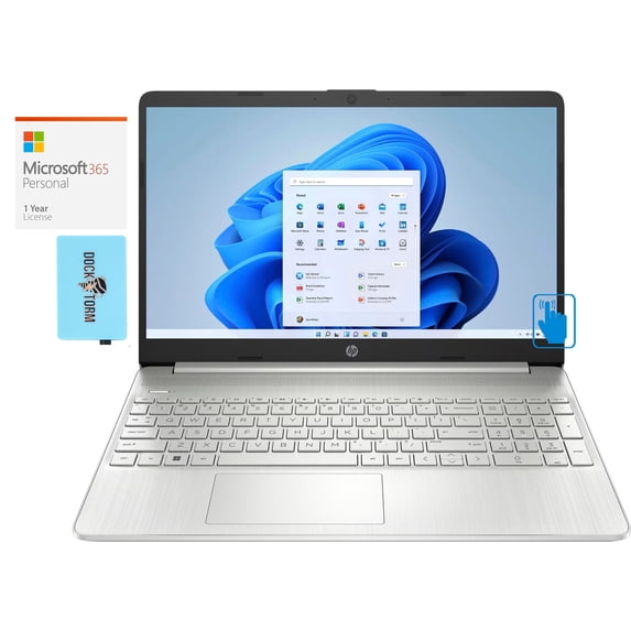 HP 15-dy2703dx Home/Business Laptop (Intel i5-1135G7 4-Core, 15.6in 60Hz Touch HD (1366x768), Intel Iris Xe, 32GB RAM, 2TB PCIe SSD, Wifi, Win 11 Home S-Mode) with Microsoft 365 Personal , Hub