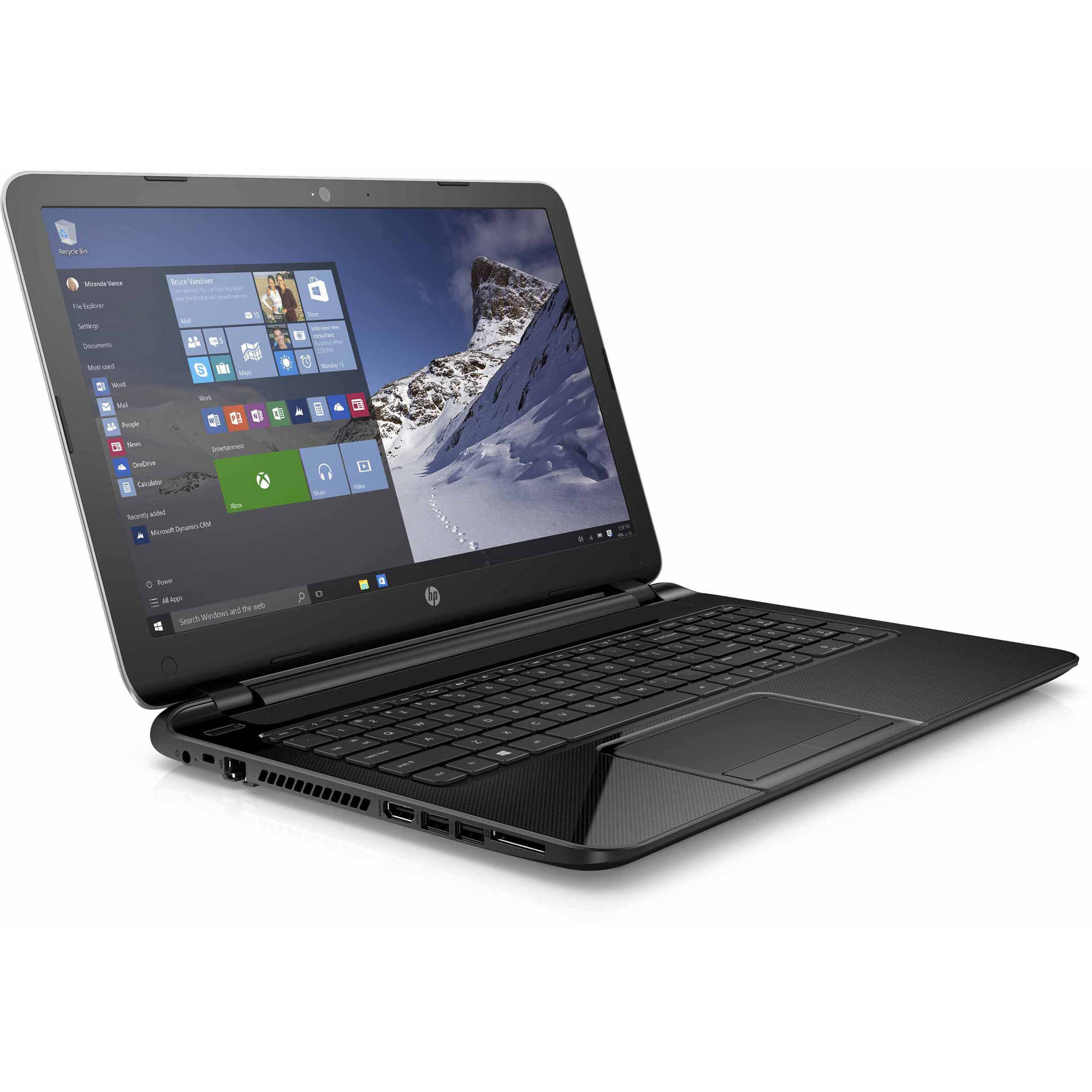HP 15-f233wm Notebook 15.6" HD Celeron N3050 1.6GHz 4GB RAM 500GB HDD Win 10 Home Black - image 1 of 3