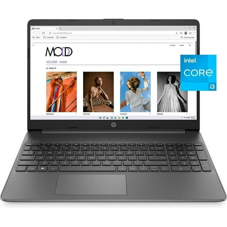 HP 15 inch Laptop, FHD Display, Intel Core i3-1215U, 8 GB RAM, 128 GB SSD, Intel UHD Graphics, Windows 11 Home in S Mode, 15-dy5599nr (2023)