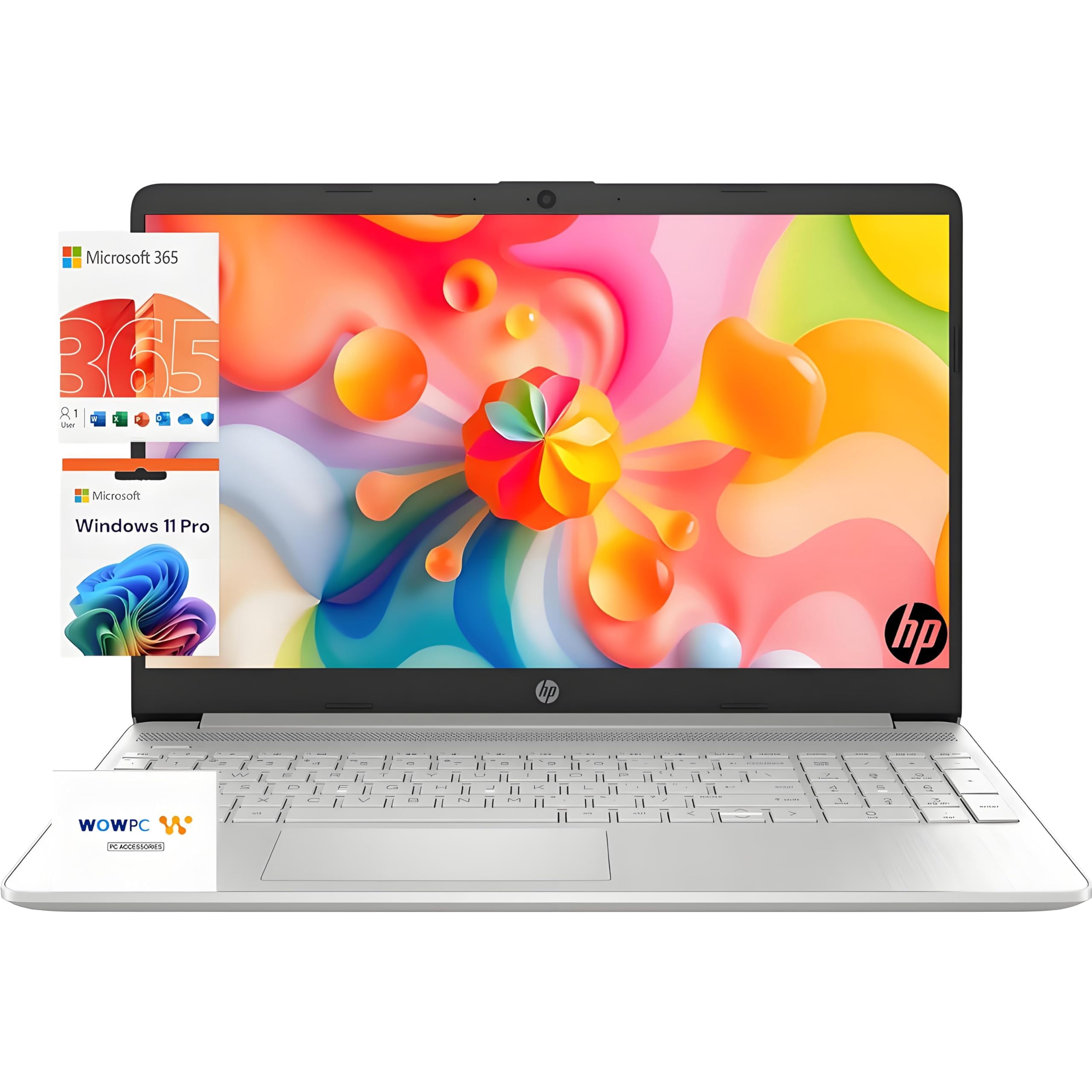 HP 15 inch Laptop for Home or Work, Intel 4-core Processor, 16GB