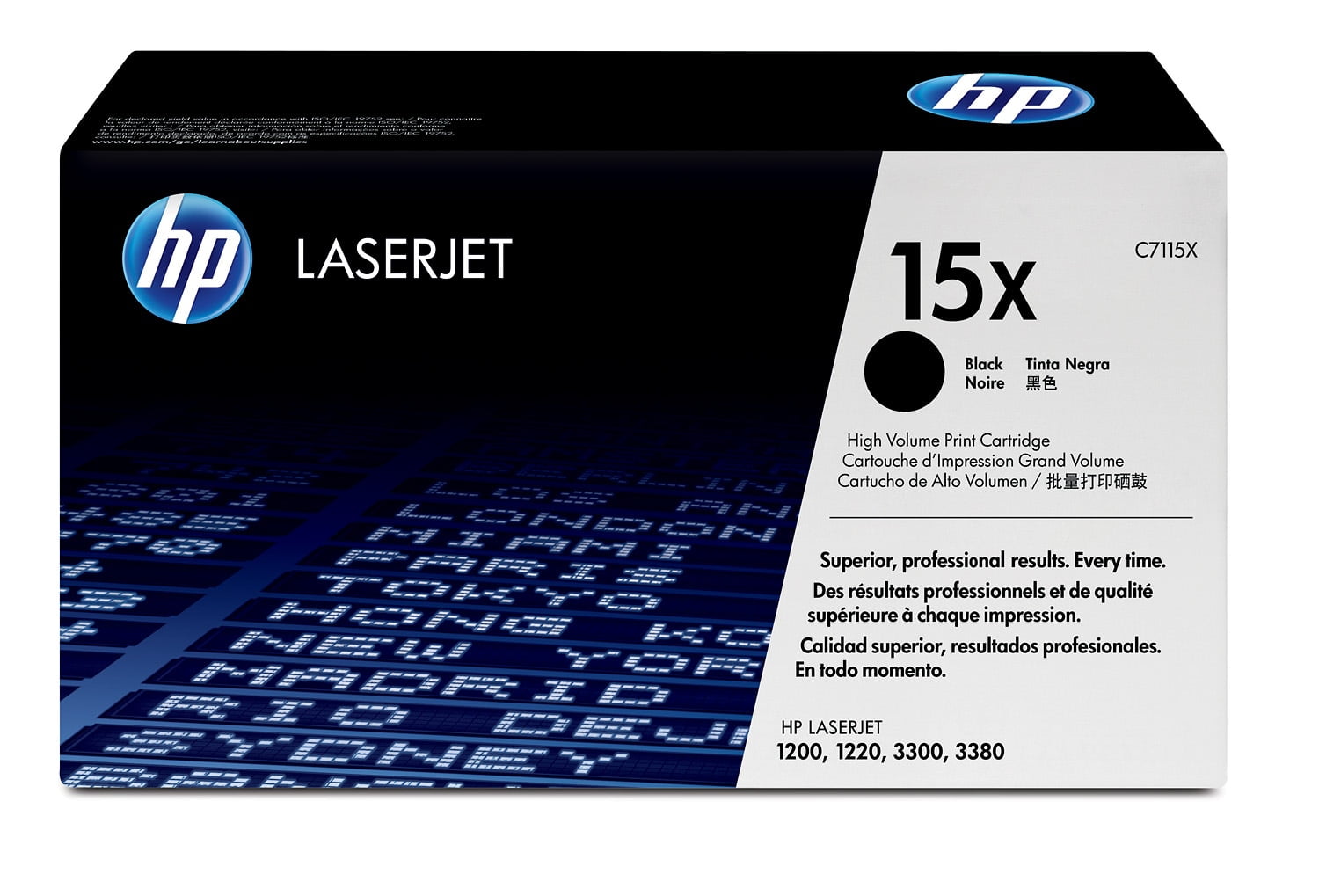 HP 15X High Yield Black LaserJet Toner Cartridge, Original