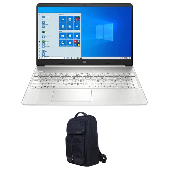 HP 15z Home/Business Laptop (AMD Ryzen 5 5500U 6-Core, 15.6in 60Hz Full HD (1920x1080), AMD Radeon, 32GB RAM, 2TB PCIe SSD, Wifi, HDMI, Webcam, Bluetooth, SD Card, Win 10 Pro) with Atlas Backpack