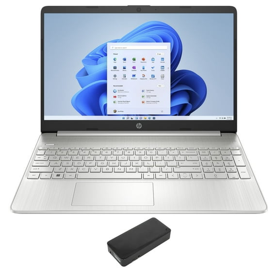 HP 15z-ef3000 Home/Business Laptop (AMD Ryzen 5 5625U 6-Core, 15.6in 60 Hz Full HD (1920x1080), AMD Radeon, 64GB RAM, 4TB PCIe SSD, Wifi, USB 3.2, HDMI, Webcam, Win 11 Pro) with DV4K Dock