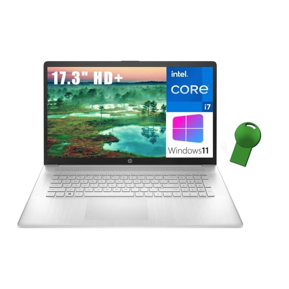 HP 17 17.3" HD+ Laptop Computer, 12th Gen Intel 10-Core i7-1255U up to 4.7GHz, 16GB DDR4 RAM, 1TB PCIe SSD, 802.11AC WiFi, Bluetooth 5.0, Natural Silver, Windows 11 Home