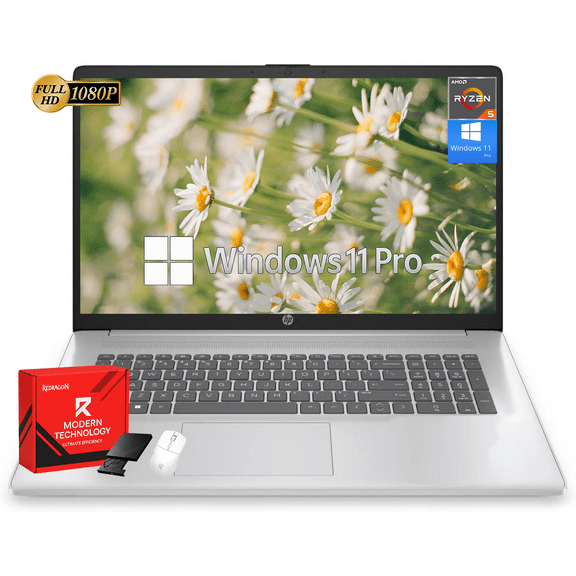 HP 17.3" Business Laptop, FHD(1920×1080) IPS, AMD Ryzen 5 7430U, 16GB RAM, 1TB SSD, Webcam, Wi-Fi 6, Win 11 Pro