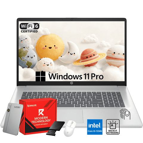 HP 17.3" Business Laptop, Intel Core i5-1334U, 32GB RAM, 2TB SSD, Backlit Keyboard, Fingerprint Reader, Lifetime Windows 11 Pro & Copilot AI, w/Accessories