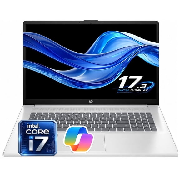 HP 17.3" Business Laptop, Intel Core i7-1355U 10-Core, 12-Thread Processor (Up to 5.0GHz), IPS Anti-Glare Display, 8GB RAM, 256GB PCIe SSD, Intel Iris Xe Graphics, Wi-Fi 6, HD Webcam, Windows 11 Pro
