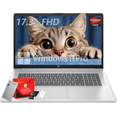 thumbnail image 1 of HP 17.3" Business Student Laptop, AMD Ryzen 5 7430U, FHD (1920 x 1080) IPS Display, Wi-Fi 6, Win 11 Pro, 16 GB RAM, 512GB SSD, Recolx AI Voice Recorder, Natural Silver, 1 of 7