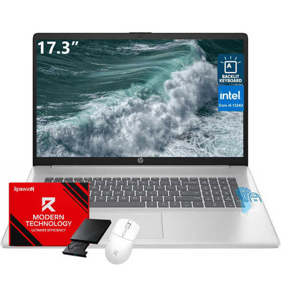 HP 17.3" Essential Business Laptop - HD  250nits Display, Intel Core i5-1334U, 32GB RAM, 2TB, Fingerprint Reader, Windows 11 Pro, Silver