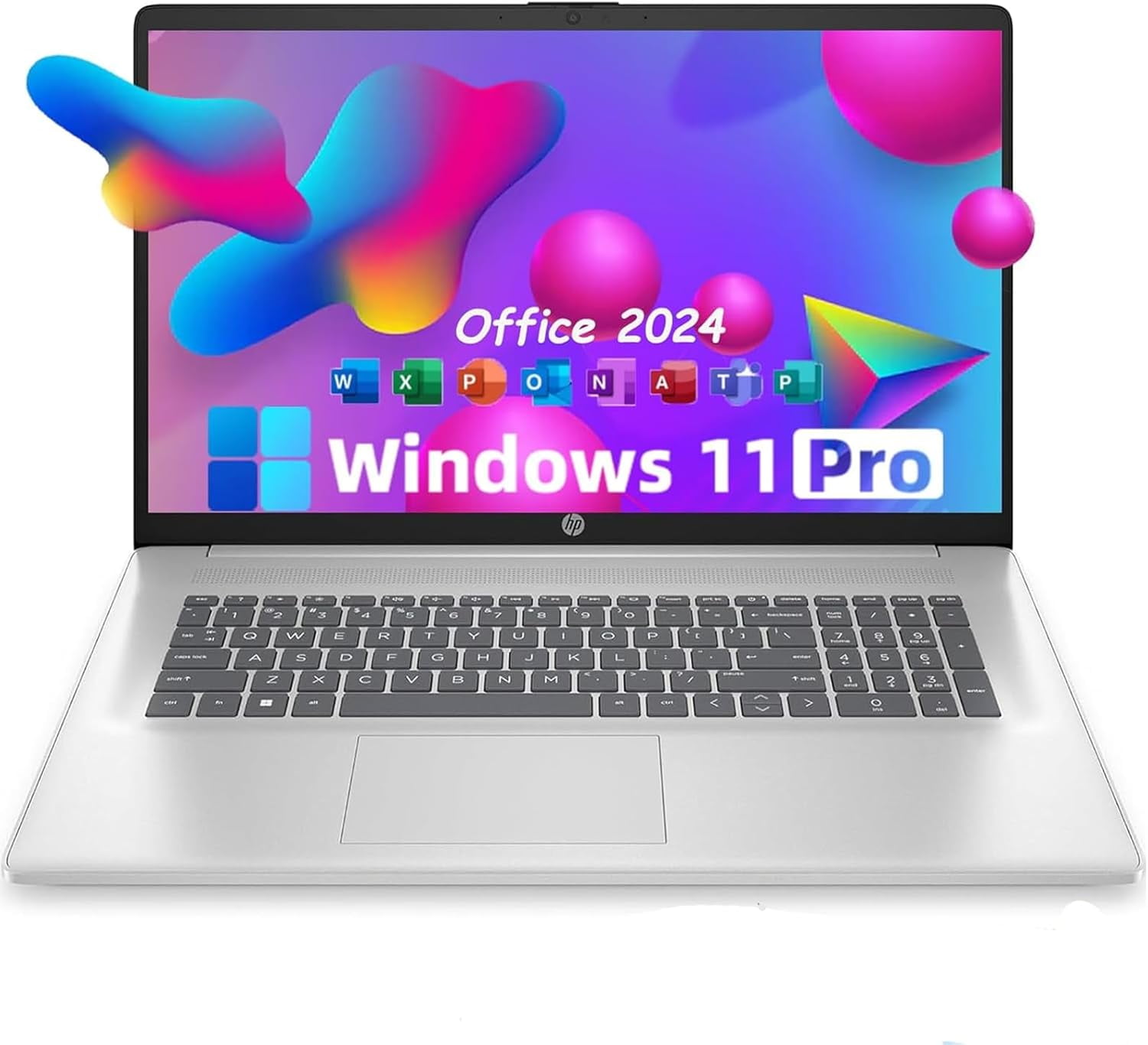 HP 17.3" FHD Laptop for Business and Students, AMD Ryzen 5 7430U, Wi-Fi 6, Windows 11 Pro (32GB RAM | 2TB SSD)