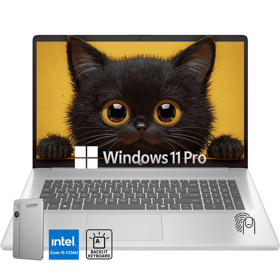 HP 17.3" Flagship Laptop, Intel Core i5-1334U, 16GB RAM, 512GB SSD, Windows 11 Pro, Backlit Keyboard, Fingerprint Reader, Anti-Glare Display, w/Accessory