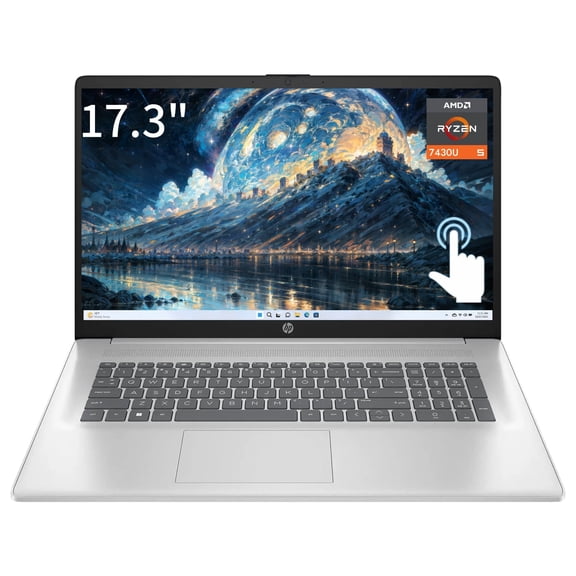 HP 17.3" HD+ Touchscreen Laptop - AMD Ryzen 5 7430U - 1600 x 900 -32GB Memory - 1TB SSD - Windows 11 Home
