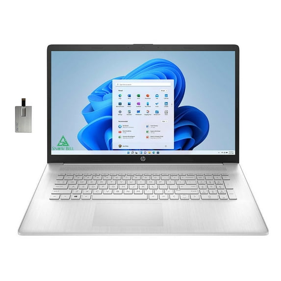 HP 17.3" IPS FHD Laptop, Intel Core i5- 1235U Processor, 64GB RAM, 2TB PCIe SSD , Backlit Keyboard, Intel Iris Xe Graphics, Wi-Fi, Bluetooth, HDMI, Windows 11, Silver, 32GB Hotface USB Card