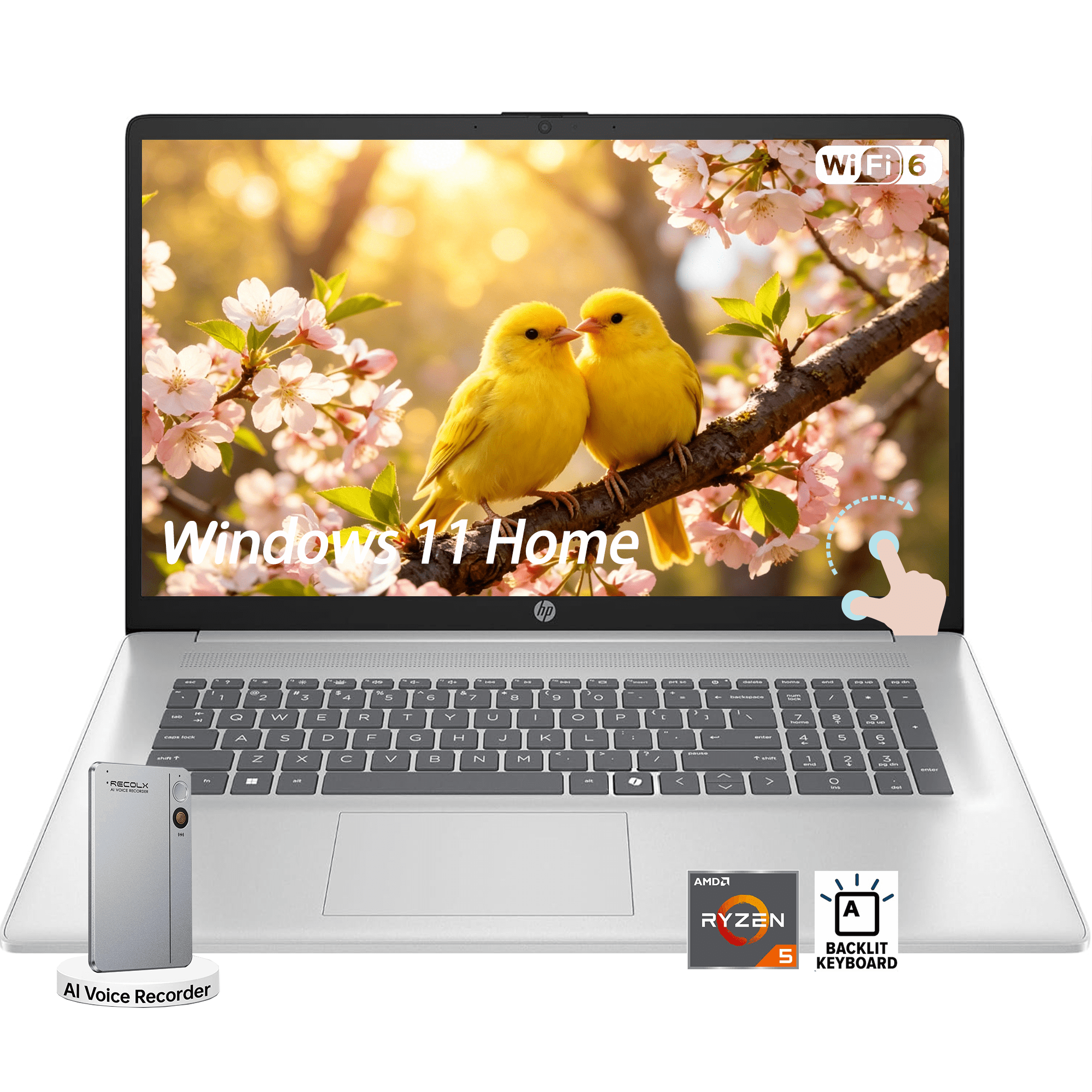 Dell Inspiron 15 Touchscreen Laptop Computer, Windows 11 Pro, AMD