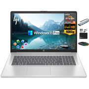 HP 17.3 Inch Laptop Computer 2026, AMD Ryzen 5 7430U, 12GB RAM & 756GB Storage 256GB SSD+500GB Ext, MS Office Suite for Business & Student, Win 11 Pro, IPS FHD, Wi-Fi 6, USB-C, MarxsolAccessory