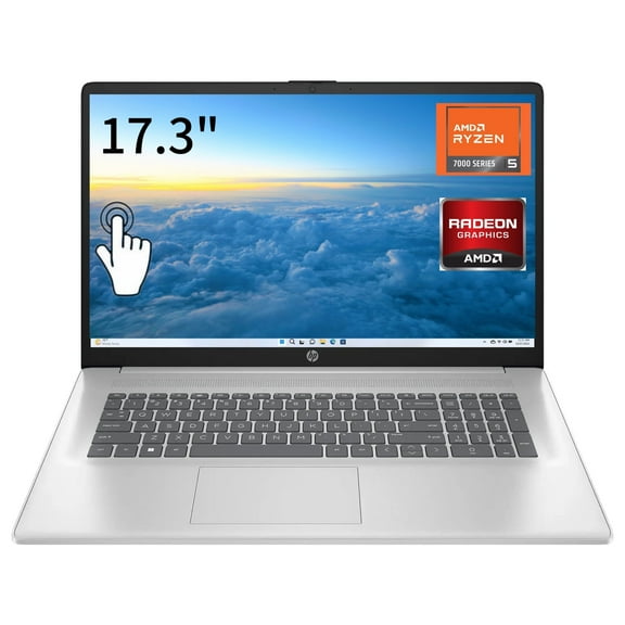 HP 17.3" Touchscreen Laptop, AMD Ryzen 5 7430U,1600 x 900,16GB ,1TB SSD, Silver,Windows 11 Home