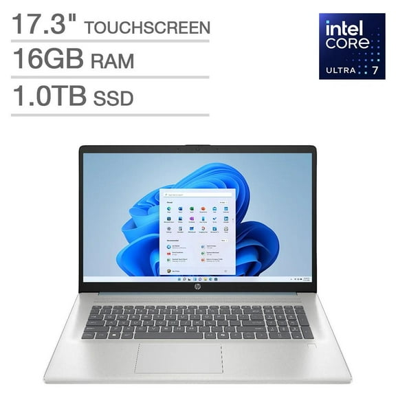 HP 17.3" Touchscreen Laptop - Intel Core Ultra 7 255U - HD+ (1600 x 900) - 16GB Memory - 1TB SSD - Windows 11 Home