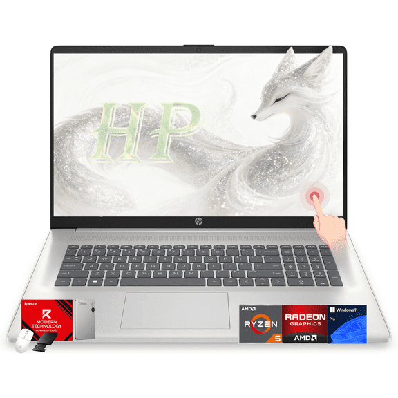 HP 17.3" Touchscreen Laptop, Ryzen 5 7530U, 16GB RAM, 512GB SSD, Win 11 Pro, Wi-Fi 6, Copilot AI, Accessories Included