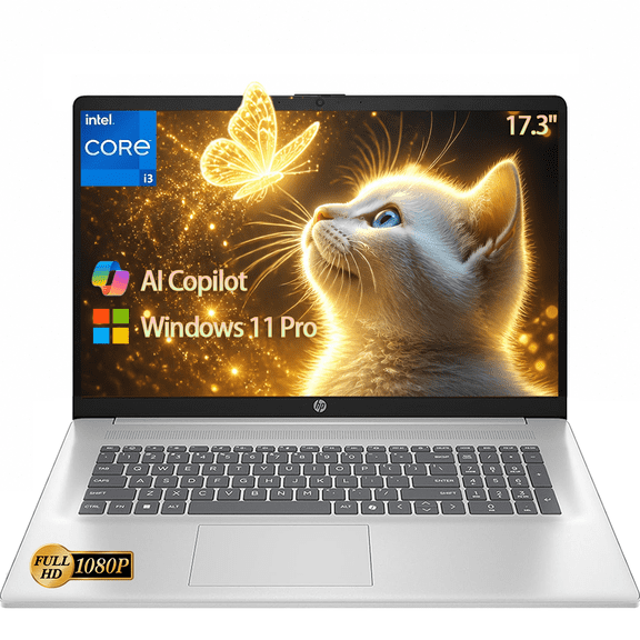 HP 17.3 inch FHD Laptop | Intel 8-Core i3-N305 Processor | Intel UHD Graphics| 16GB RAM | 512GB SSD | Wi-Fi 6| HDMI | Numeric Keypad | Windows 11 Pro