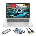 thumbnail image 1 of HP 17.3 inch Laptop, FHD Display, 6-Core AMD Ryzen 5 7430U, 16GB RAM, 512GB SSD + 256GB Portable SSD, WiFi6, Webcam, KeyPad, 4K HDMI Cable + 5-in-1 Hub Bundle, Windows 11 Home, 1 of 5