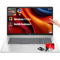 thumbnail image 1 of HP 17 Business Computer Laptop 2026, 17.3" HD+ Touchscreen Display, AMD Ryzen 5 7430U, Copilot AI, Backlit Keyboard, Wi-Fi 6, Fast Charge, Windows 11 Pro (12GB RAM | 512GB SSD), 1 of 8