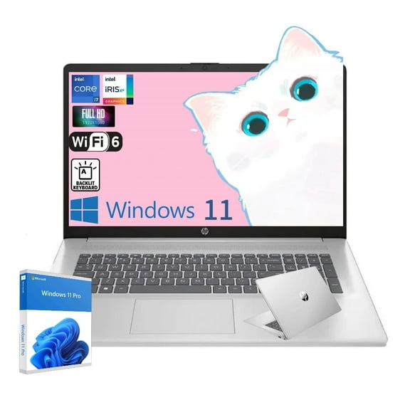 HP 17 Business Laptop, 17.3" FHD, Intel i7-1355U, 32GB DDR4, 2TB SSD, Webcam, HDMI, Wi-Fi 6, Backlit KB,Windows 11 Pro