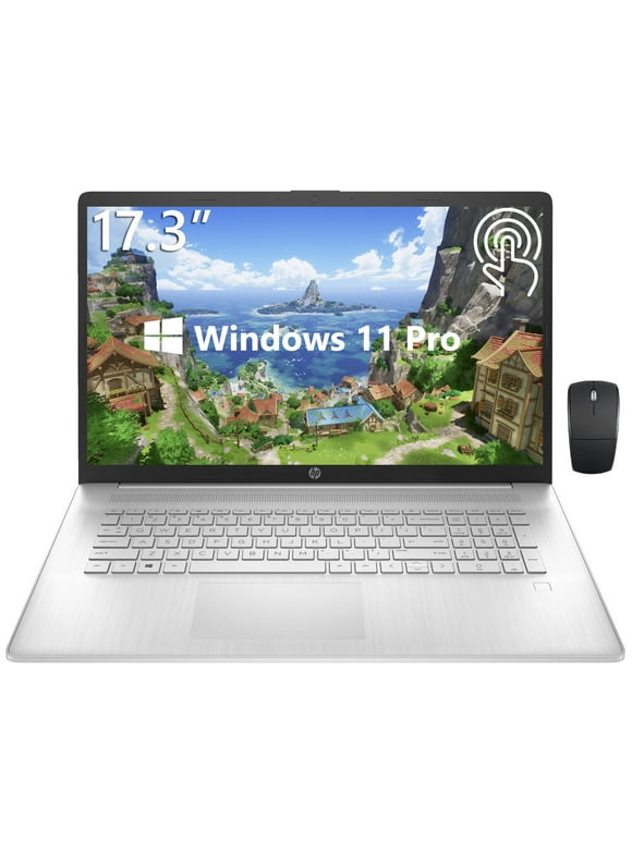 HP 17 Business Laptop, 17.3" diagonal HD+ Touchscreen, Intel Core i5-1335U, 64GB RAM, 2TB SSD, Intel Iris Xe Graphics, Webcam, Wi-Fi 6, Windows 11 Pro, Long Battery Life, Cefesfy Wireless Mouse