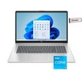 thumbnail image 1 of HP 17 Home & Business Laptop FHD Intel i3-1215U 6-Core, 24GB RAM, 256GB PCIe SSD, Intel UHD, 17.3", Wifi, Bluetooth, Webcam, Natural Silver, Win 11 Home/128GB XTREDURA FLASH DRIVE, 1 of 5