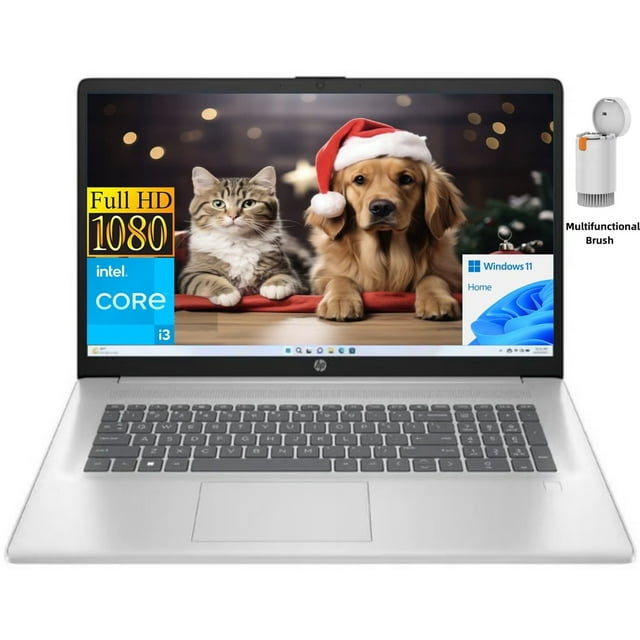 HP 17 Laptop - 17.3" Business Computer Laptops with Intel Core i3 N305 - 32GB RAM 1TB SSD - Intel UHD Graphics - Thin and Light Laptop - Windows 11 Home - Fingerprint - Silver