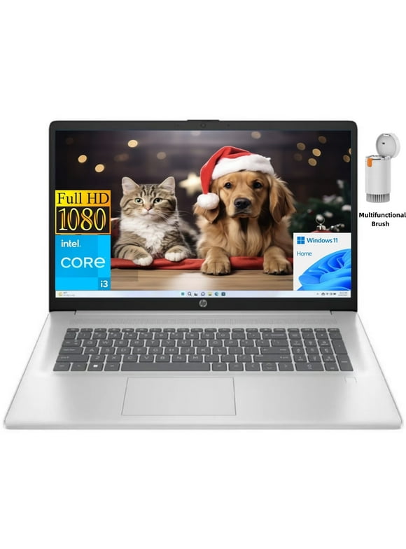HP 17 Laptop - 17.3" Business Computer Laptops with Intel Core i3 N305 - 32GB RAM 1TB SSD - Intel UHD Graphics - Thin and Light Laptop - Windows 11 Home - Fingerprint - Silver
