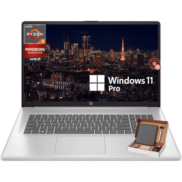 HP 17 Laptop, 17.3" HD+ Anti-Glare Touchscreen, AMD Ryzen 5 7530U, AMD Radeon Graphics, 16 GB RAM, 1 TB SSD, HD Webcam, Wi-Fi 6, Win 11 Pro