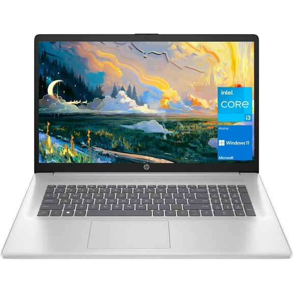 HP 17 Laptop, 17.3" HD+ Display, 11th Gen Intel Core i3-1125G4 Processor, 32GB RAM, 1TB SSD, Wi-Fi, HDMI, Webcam, Windows 11 Home, Silver