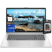 HP 17 Laptop, 17.3" HD+, Intel Core i3, 8GB RAM, 256GB SSD, Free Win 11 Pro with 64GB SD Card, Natural Silver