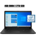 thumbnail image 1 of HP 17 Laptop 2020 Premium Business Laptop Computer I 17.3" HD+ BrightView&nbsp;Display I 8th Gen Intel Quad-Core i5-8265U I 4GB DDR4 2TB SSD I Intel UHD Graphics 620 DVD HDMI Win 10, 1 of 9