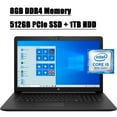 thumbnail image 1 of HP 17 Laptop 2020 Premium Business Laptop Computer I 17.3" HD+ Display I 8th Gen Intel Quad-Core i5-8265U I 8GB DDR4 512GB PCIe SSD 1TB HDD I Intel UHD Graphics 620 DVD WIFI Win 10, 1 of 9