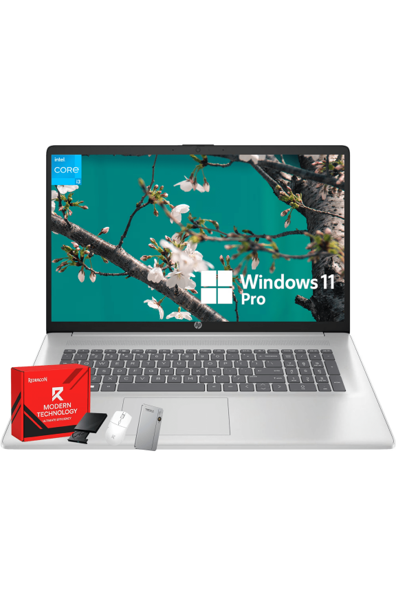 HP 17 Laptop for Business and Students, 17.3" HD+, Intel Core i3 Processor, Numeric Keypad, Wi-Fi6, Win 11 Pro (32GB RAM | 1TB SSD)