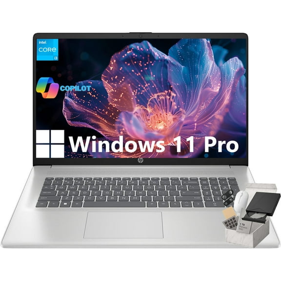 HP 17 Laptop for Business and Students - 32GB RAM, 1TB SSD, 17.3" HD+ 250 Nits IPS Display, Intel Core i3 Processor, Anti-Glare, HD Camera, Wi-Fi-6, Windosw 11 Pro