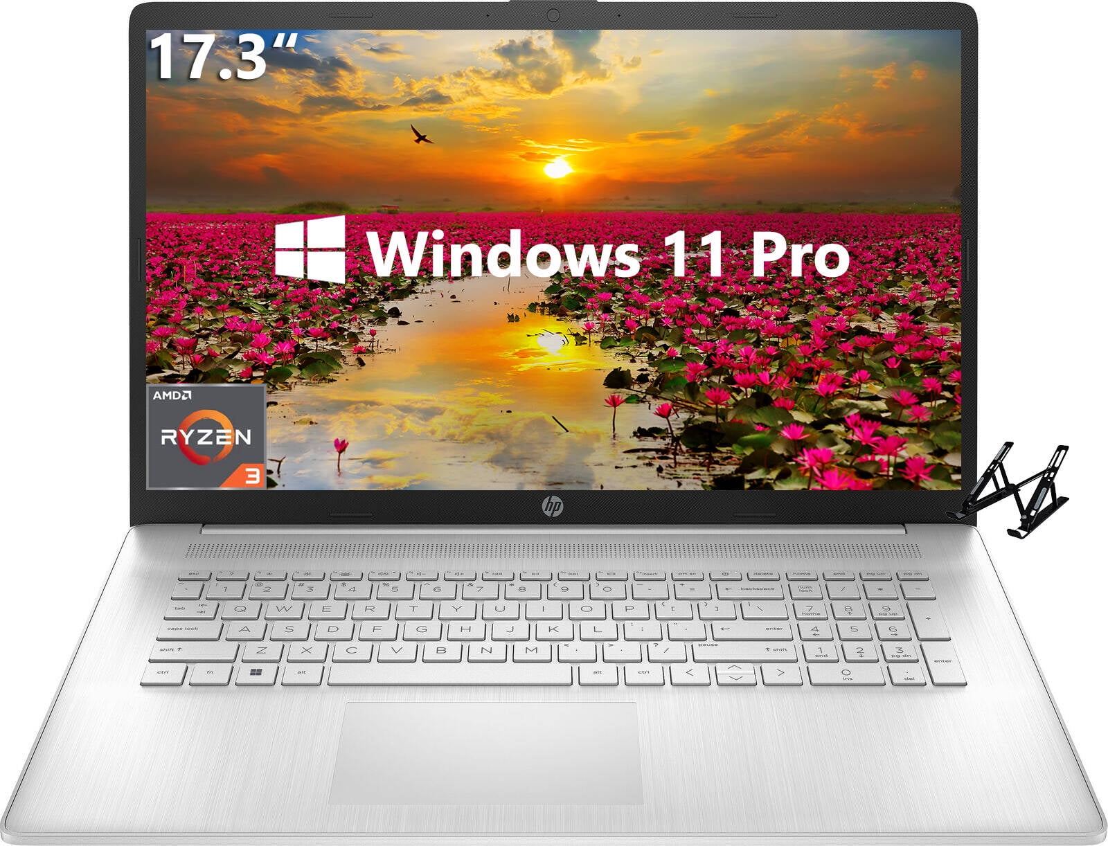 HP 17 Laptop, 17.3” HD+, AMD Ryzen 3, Radeon Graphics, 8GB RAM