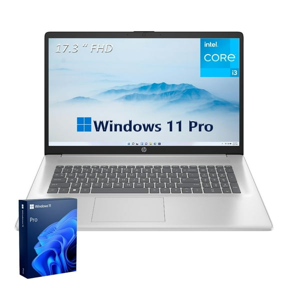 HP 17 Laptop Everyday Notebook - Windows 11 Pro, 16GB RAM, 512GB SSD, 17.3" Anti-Glare 1920X1080 FHD Display, Intel i3-1215U CPU(up to 4.4Ghz), Wi-Fi, HDMI, HD Webcam, 9h Long Battery Life Computer