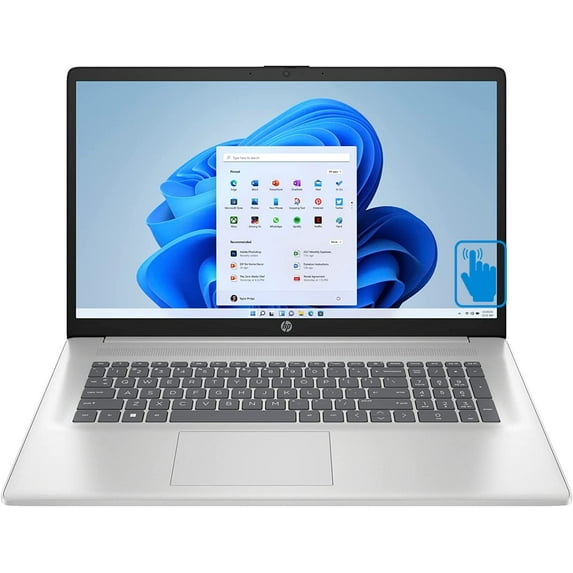 HP 17 School and Business Laptop 17.3" Touchscreen HD+ (1600x900) (AMD Ryzen 5 7530U 6-Core, 16GB RAM, 1TB PCIe SSD, AMD Radeon, WiFi 6, Bluetooth 5.2, Webcam, HDMI, Win 10 Pro)