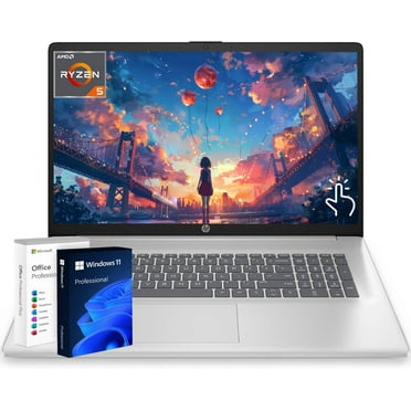 HP 17 Touchscreen 17.3” HD+ Laptop Computer, AMD Ryzen 5 7530U Processor, 32GB RAM, 1TB SSD, Wi-Fi 6, BrightView, Windows 11 Pro
