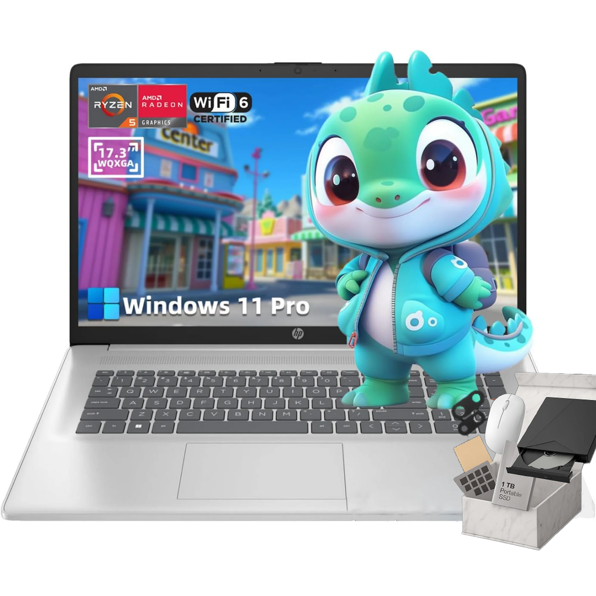 HP 17 Touchscreen Business Laptop, 17.3