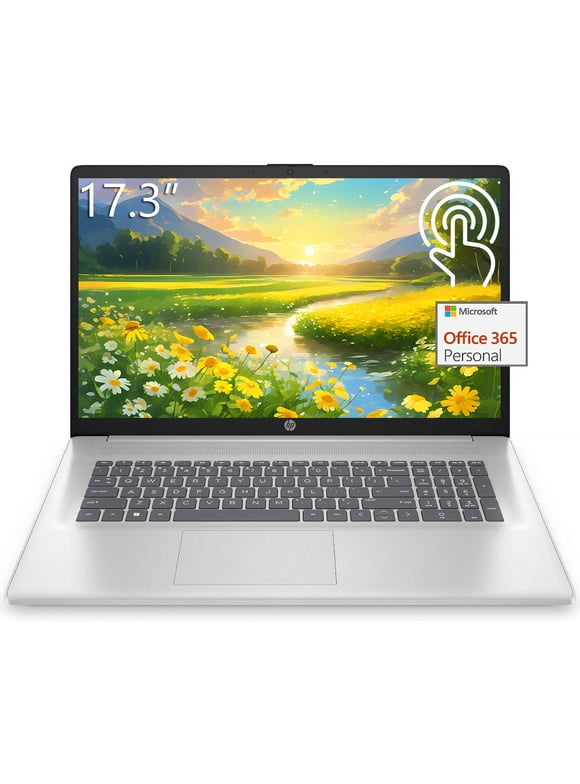 HP 17 Touchscreen Computer Laptop for Student and Business, 17.3" HD+, Intel Pentium Silver N5030, 16GB RAM, 1TB SSD, 1-Year Office 365, Numeric Keypad, Wi-Fi, HDMI, Windows 11 Home in S Mode